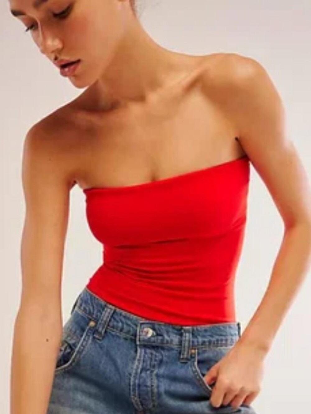 A New Day Red Strapless Top